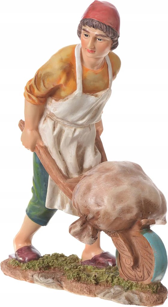 Karácsonyi Betlehem Figura 'pék Talicskával' 30cm magas figurákhoz