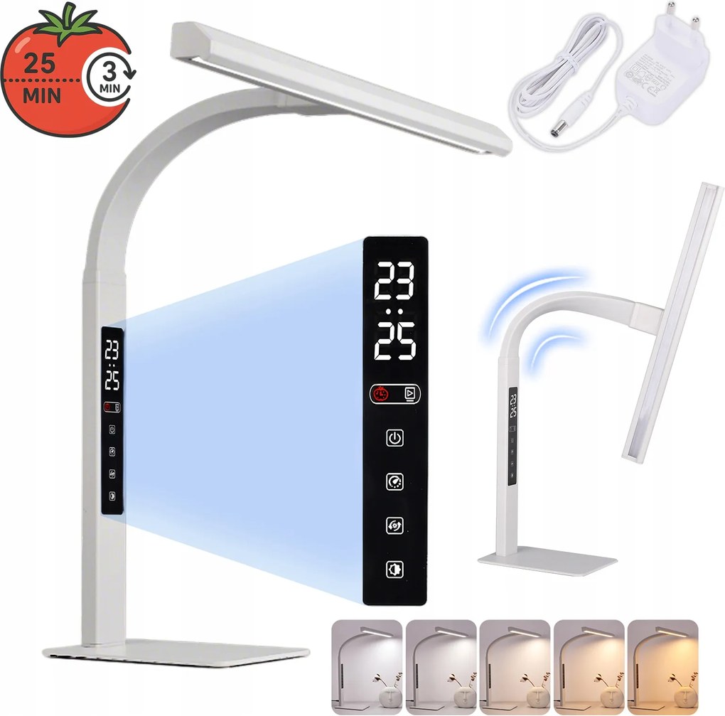 Iskolai Asztali Lámpa Led Asztali Olvasóóra Pomodoro Technika