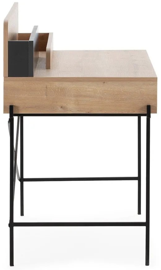 Tölgyfa szekreter típusú íróasztal 60x113 cm Lila – Marckeric