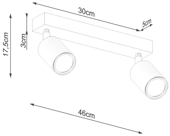 Sollux SL.1286 - Spotlámpa VERDO 2xGU10/10W/230V fehér