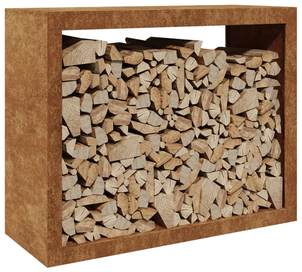 tűzifa állvány 100x40x80 cm időjárásálló acélból