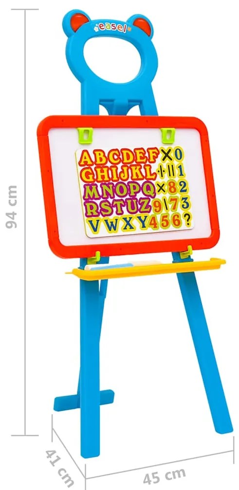 vidaXL 2 az 1-ben gyermek festőállvány palatáblával és táblával