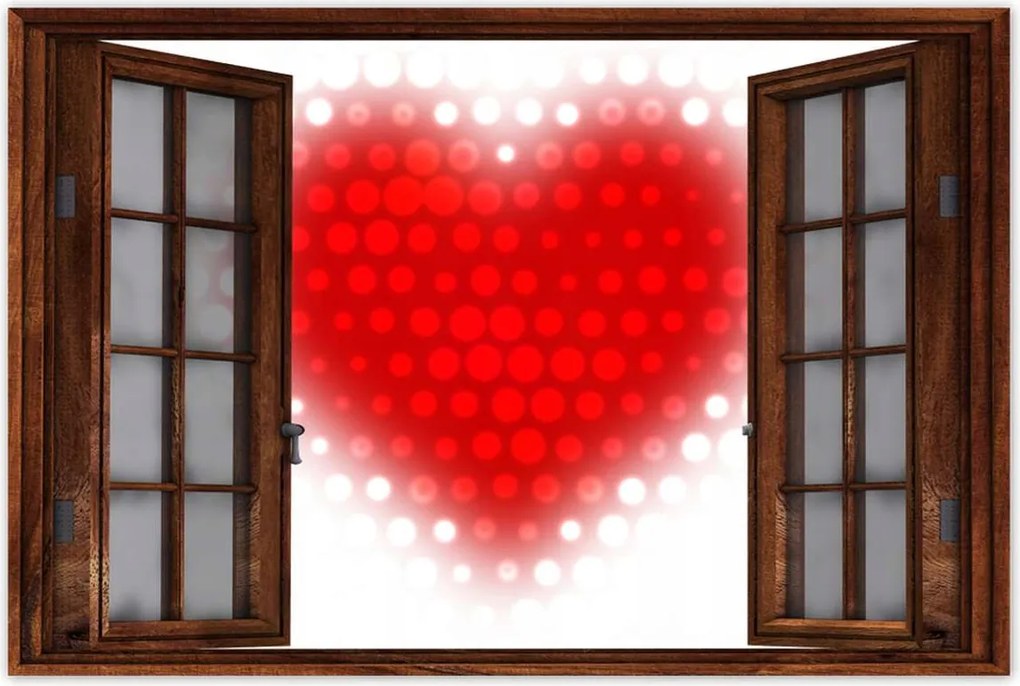 Poszterek 90x60 Piros szív