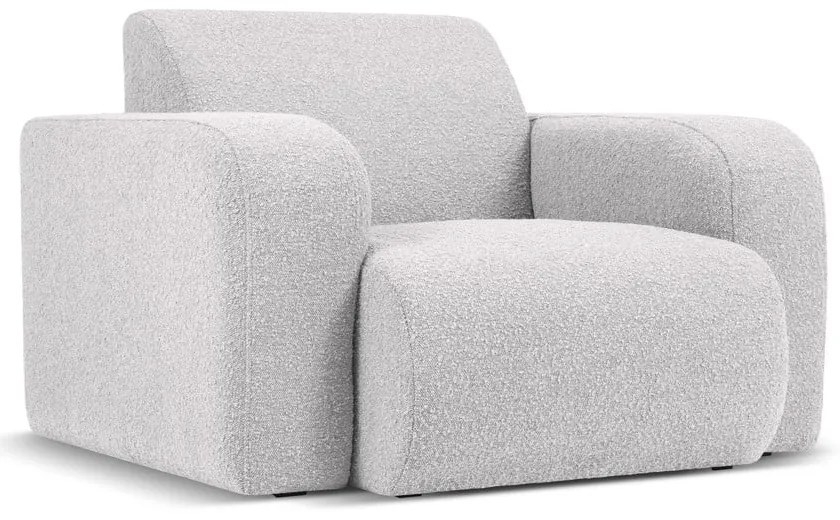 Világosszürke buklé fotel Molino – Micadoni Home