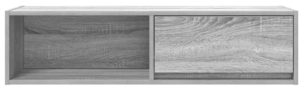 2 db szürke sonoma szerelt fa fali TV-szekrény 100x31x25,5cm