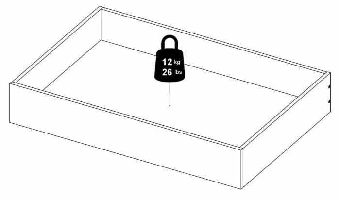 Fehér ágy alatti fiók szett 2 db-os Naia – Tvilum
