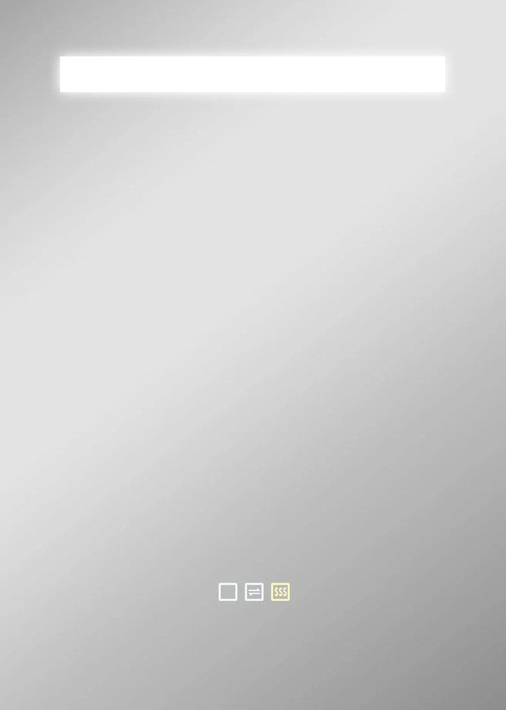 HOMCOM LED világítással rendelkező fürdőszoba tükör 70x50 cm - Fali tükör 3 fény színnel, pára elleni védelem, memória funkció, érintőkapcsoló, IP44 |