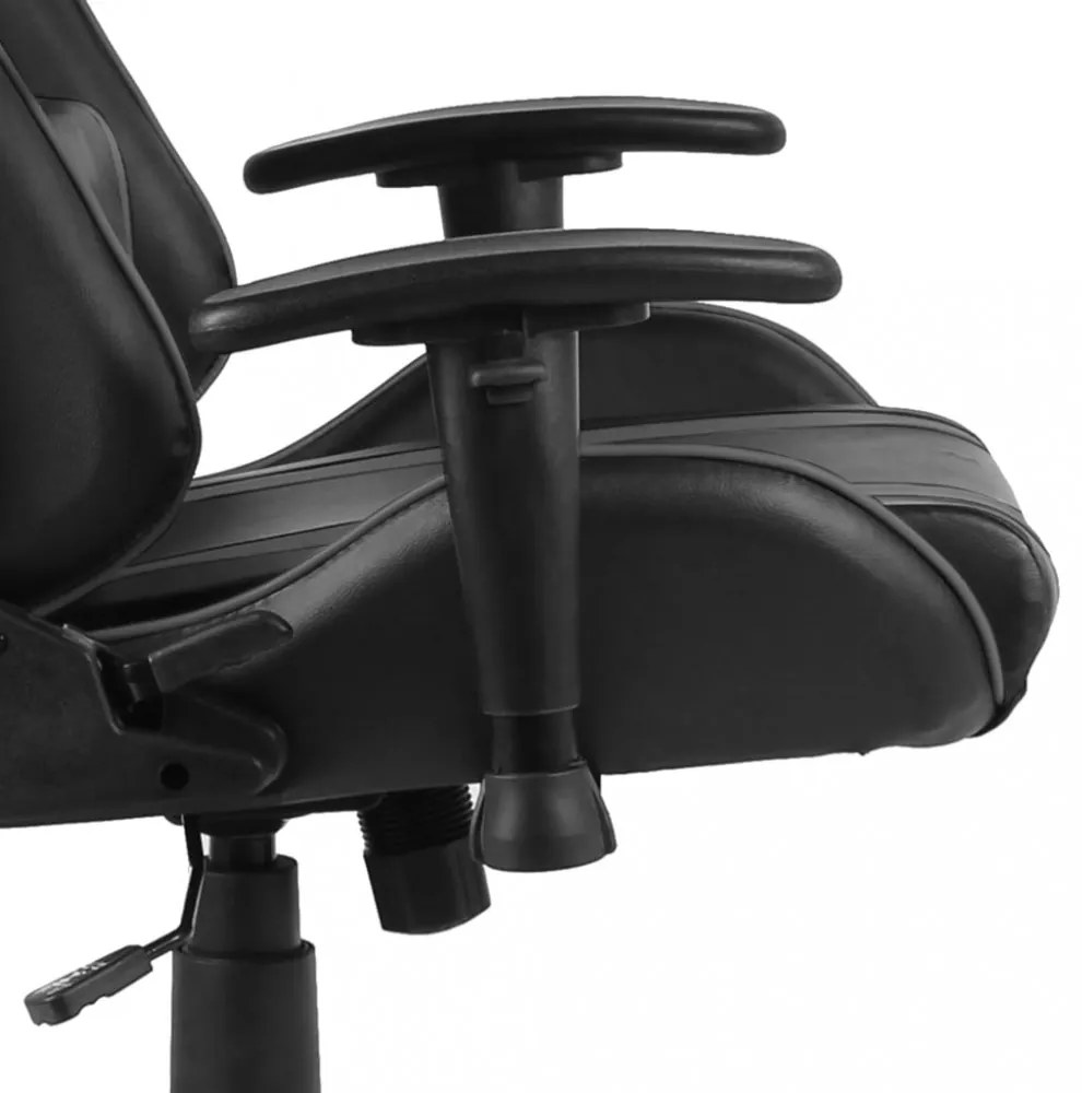 szürke PVC forgó gamer szék