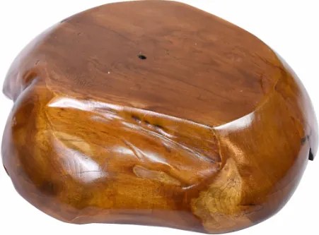 Kézzel készített tikfa tál Ø50 cm  dekoratív barna