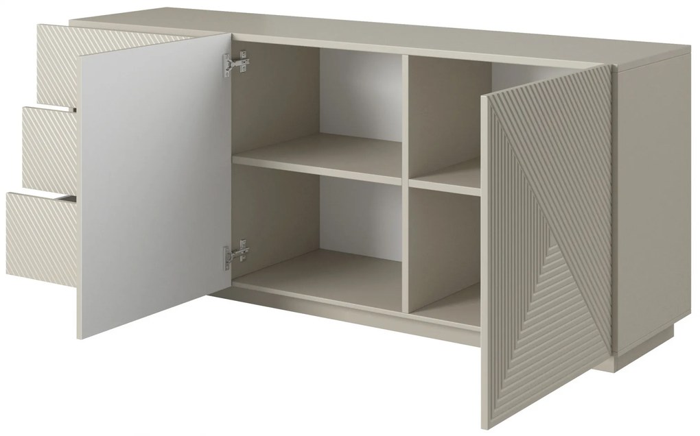 Asha komód 167 cm kétajtós fiókos - kasmír