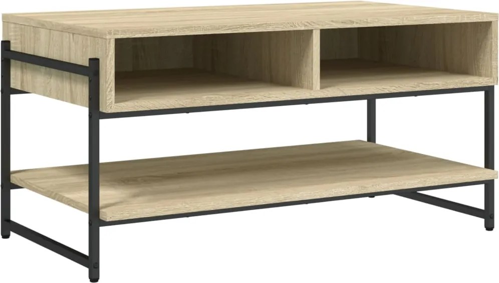vidaXL sonoma tölgy színű szerelt fa dohányzóasztal 90 x 50 x 45 cm