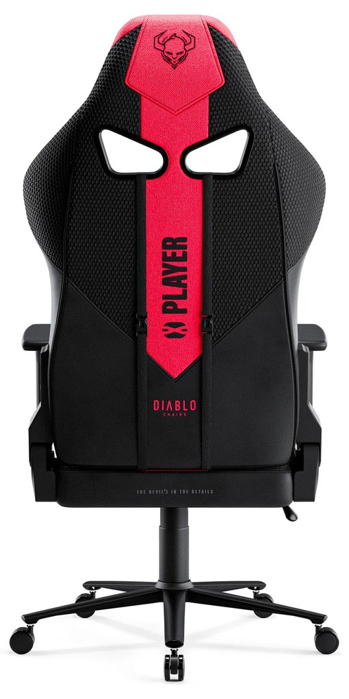Diablo X-Player 2.0 szövet gamer szék Átlagos méret: Kármin-antracit