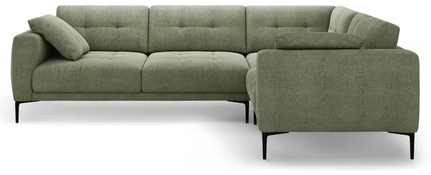 Zöld sarokkanapé (jobb oldali-L alakú) Bemy – Micadoni