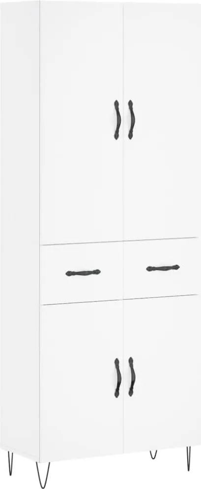 vidaXL fehér szerelt fa magasszekrény 69,5 x 34 x 180 cm