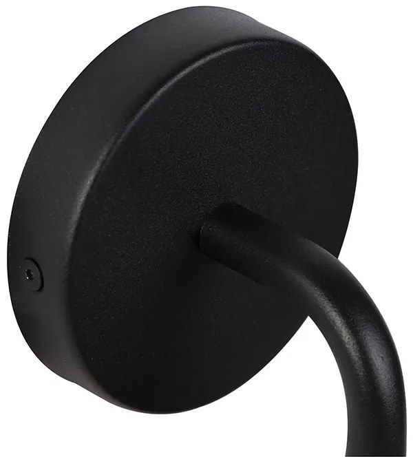 Rusztikus kültéri fali lámpa fekete üveggel - Elza