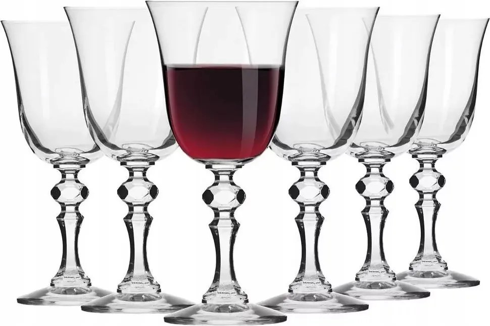 6 db-os borospohár szett 220 ml Krosno Krista ajándék szett