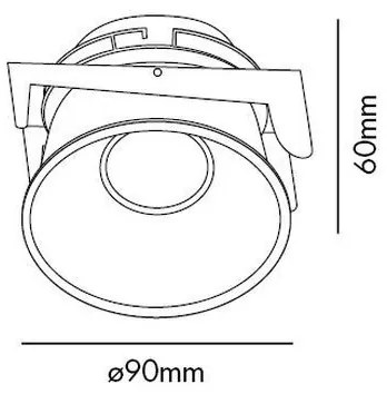 FARO 02200503 - Fürdőszobai beépíthető lámpa FRESH 1xGU10/50W/230V IP44