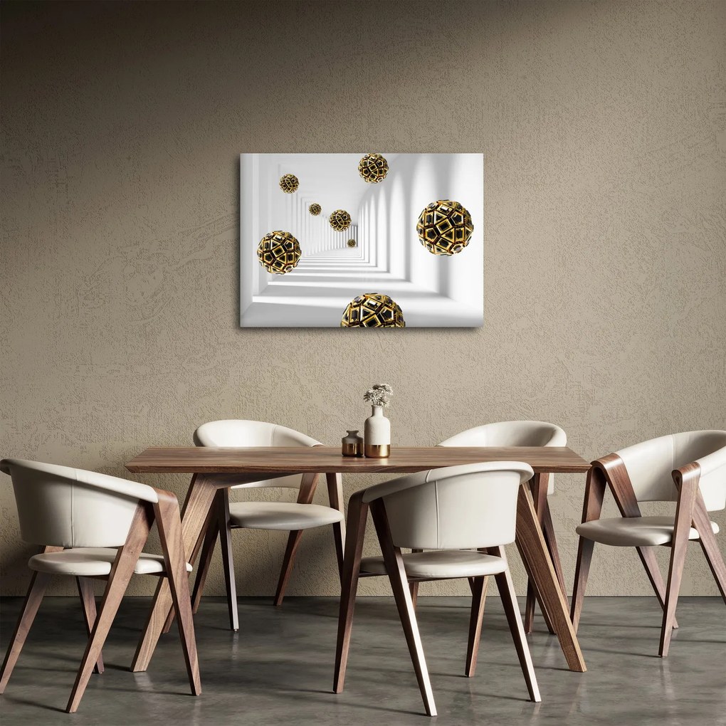 Absztrakt kép a futball-labdák (70x50 cm)
