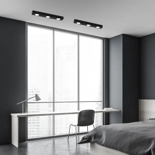 Mennyezeti lámpa ALEXANDER 3xGX53/12W/230V fekete