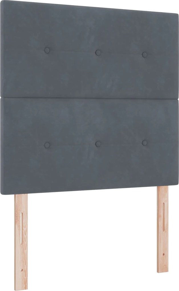 vidaXL LED ágytámla LED -es lámpákkal Szürke 80 cm Poliészter