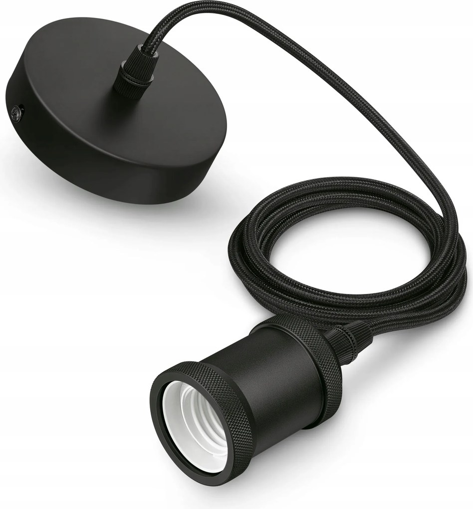 Mennyezeti Függő Lámpa E27 Led Függő Zwis Fekete Vintage Philips