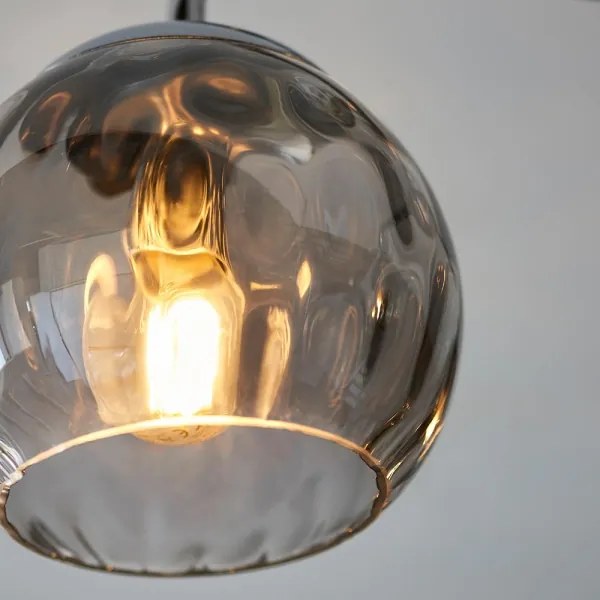 Endon 97971 - Felületre szerelhető csillár DIMPLE 3xE14/25W/230V fényes króm/füstszürke