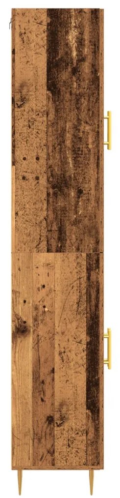 Szekrény régi fából 69.5x34x180 cm, műszaki fa