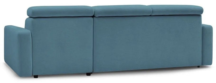 Kék kinyitható sarokkanapé (variálható) Monaco – Bobochic Paris