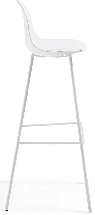 Fehér bőrutánzat bárszék (ülésmagasság 75 cm) Brighter – Kave Home
