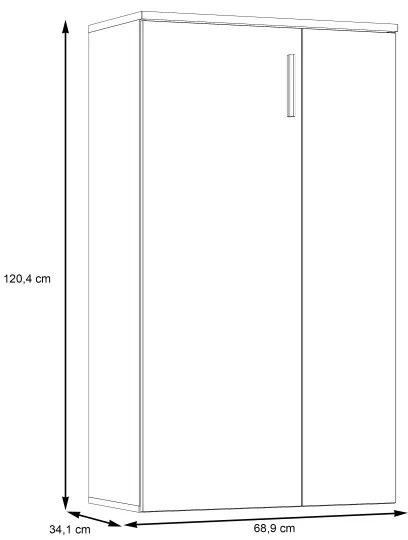 ETON cipőtartó sonoma tölgy/fehér