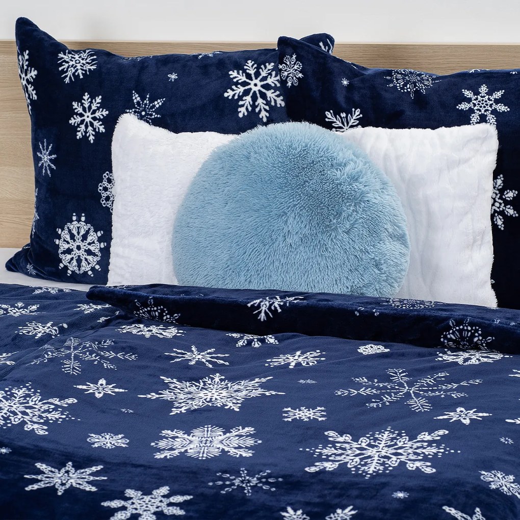 4Home Midnight Snowfall mikroflanel ágynemű, 140 x 220 cm, 70 x 90 cm
