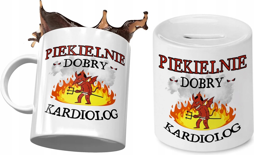 Kardiológusnak Bögre Ajándék persely szett fényképes nyomtatással