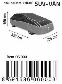 Compass PREMIUM SUV-VAN jégeső elleni védőfólia530 x 205 x 160 cm