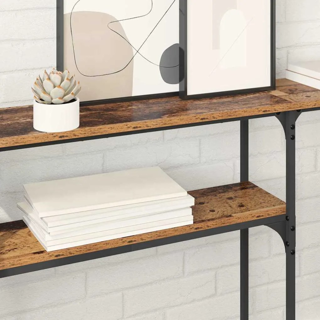 Konzolasztal Régi fa 145x22.5x75cm Faanyag