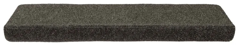 30 db antracitszürke öntapadó lépcsőszőnyeg 65x21x4 cm