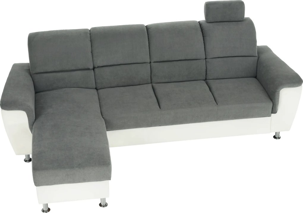 Kissarok, textilbőr fehér/szövet szürke, balos, SANTIAGO