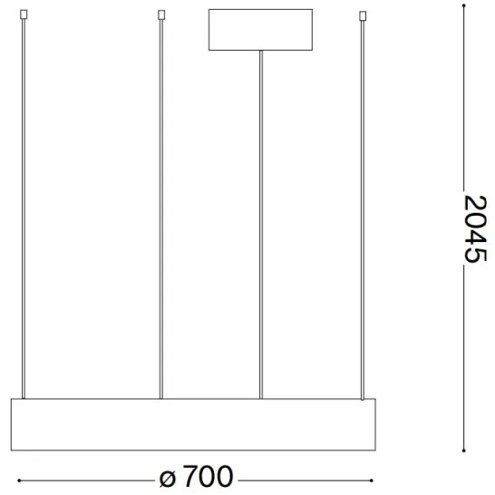 Ideal Lux - LED Csillár zsinóron ORACLE LED/35W/230V 3000K átm. 70 cm CRI 90 fekete