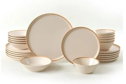 24 darabos bézs kerámia étkészlet