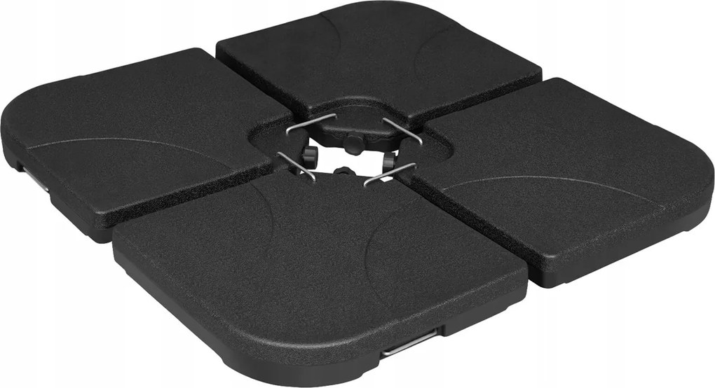 Kerti Napernyő Állvány 4 Részes Fekete Strapabíró Állvány