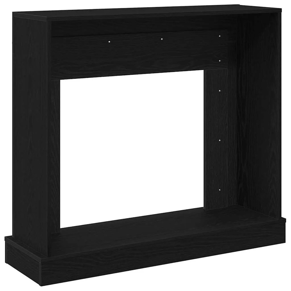 fekete tölgy színű szerelt fa kandallóburkolat 100x30x87,5 cm