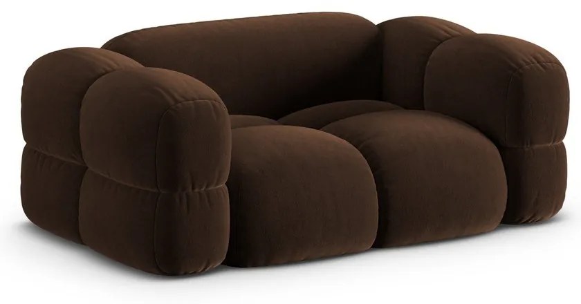 Sötétbarna bársony kanapé 180 cm Loretto – Cosmopolitan Design