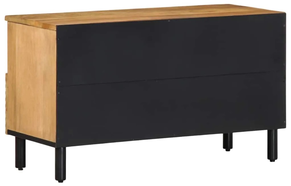 barna tömör mangófa TV-szekrény 80 x 33 x 46 cm