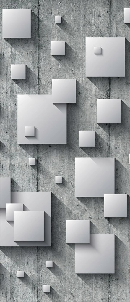 Fotótapéta Geometrikus beton szürke kaleidoszkóp absztrakt 91x211 +ragasztó