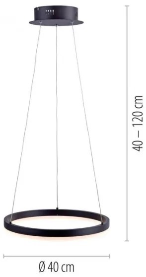 Paul Neuhaus 2381-13 - LED Dimmelhető csillár zsinóron TITUS LED/28W/230V