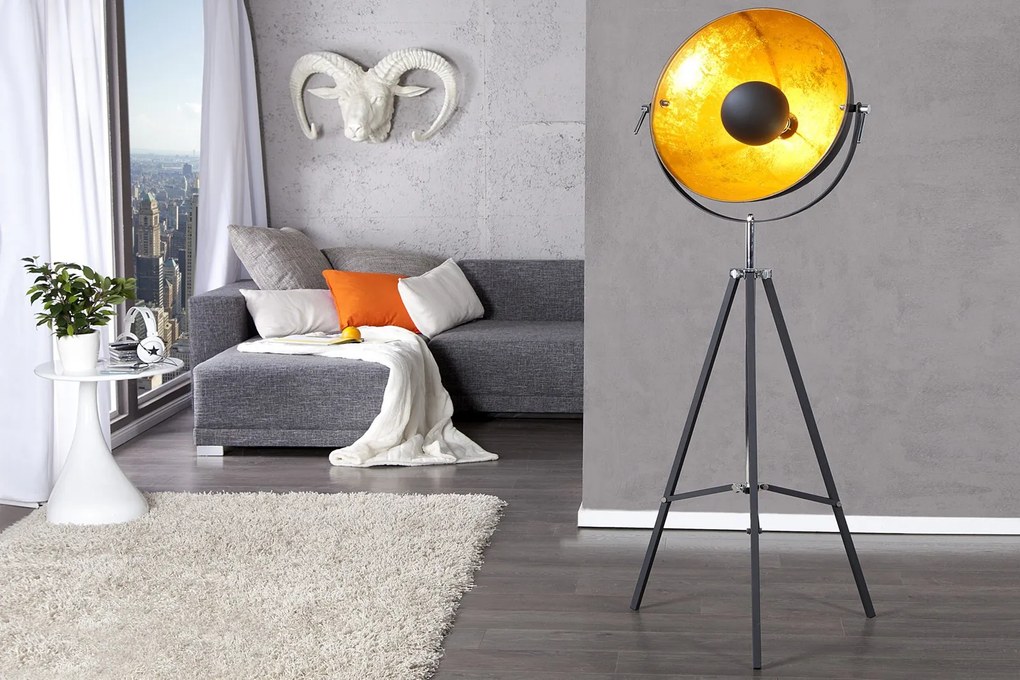 STUDIO - design állólámpa - fekete / arany