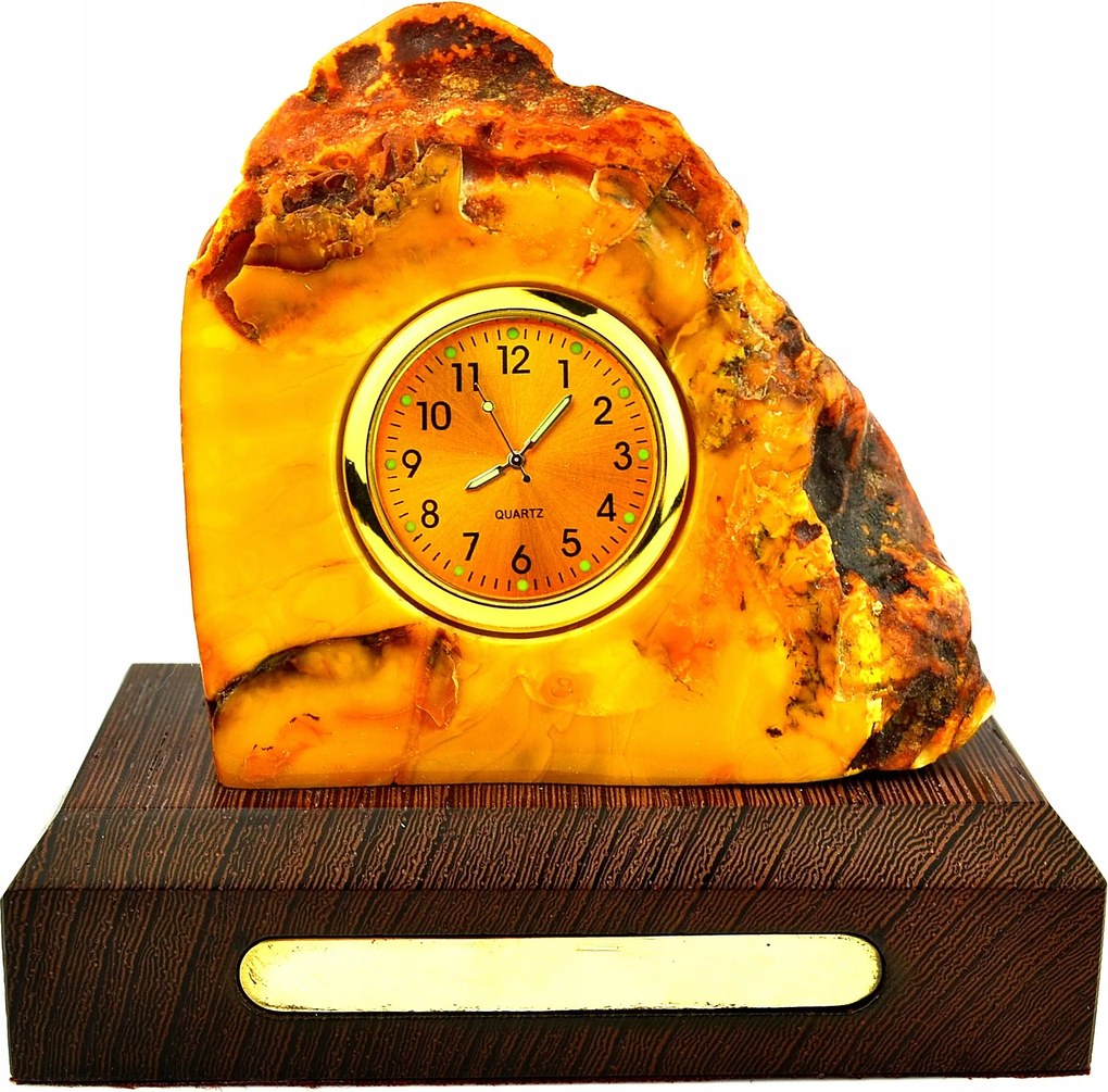 Óra Természetes Borostyán Szobor Gravírozás