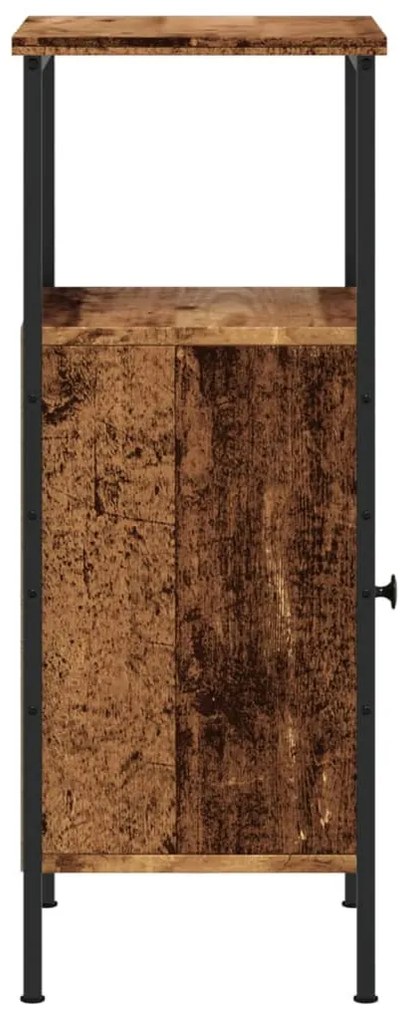 2 db antik fa színű szerelt fa éjjeliszekrény 41 x 31 x 80 cm