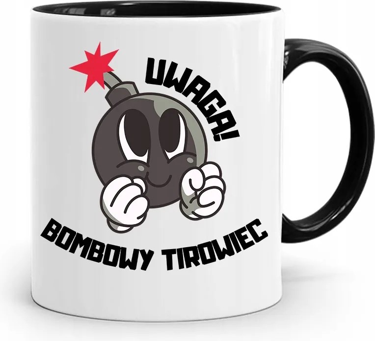 Sofőr Tira Bögre Fekete Ajándék fényképes nyomtatással