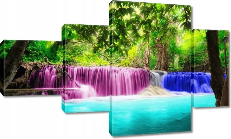 Vászonkép 130x80 Színes vízesés