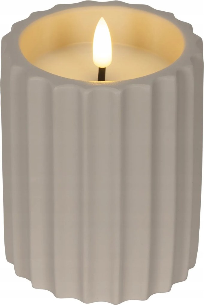 Kültéri Led gyertya szürke dekoratív 11,5cm